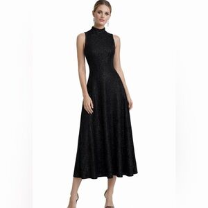 Nocturne Elegant Black Sleeveless Dress